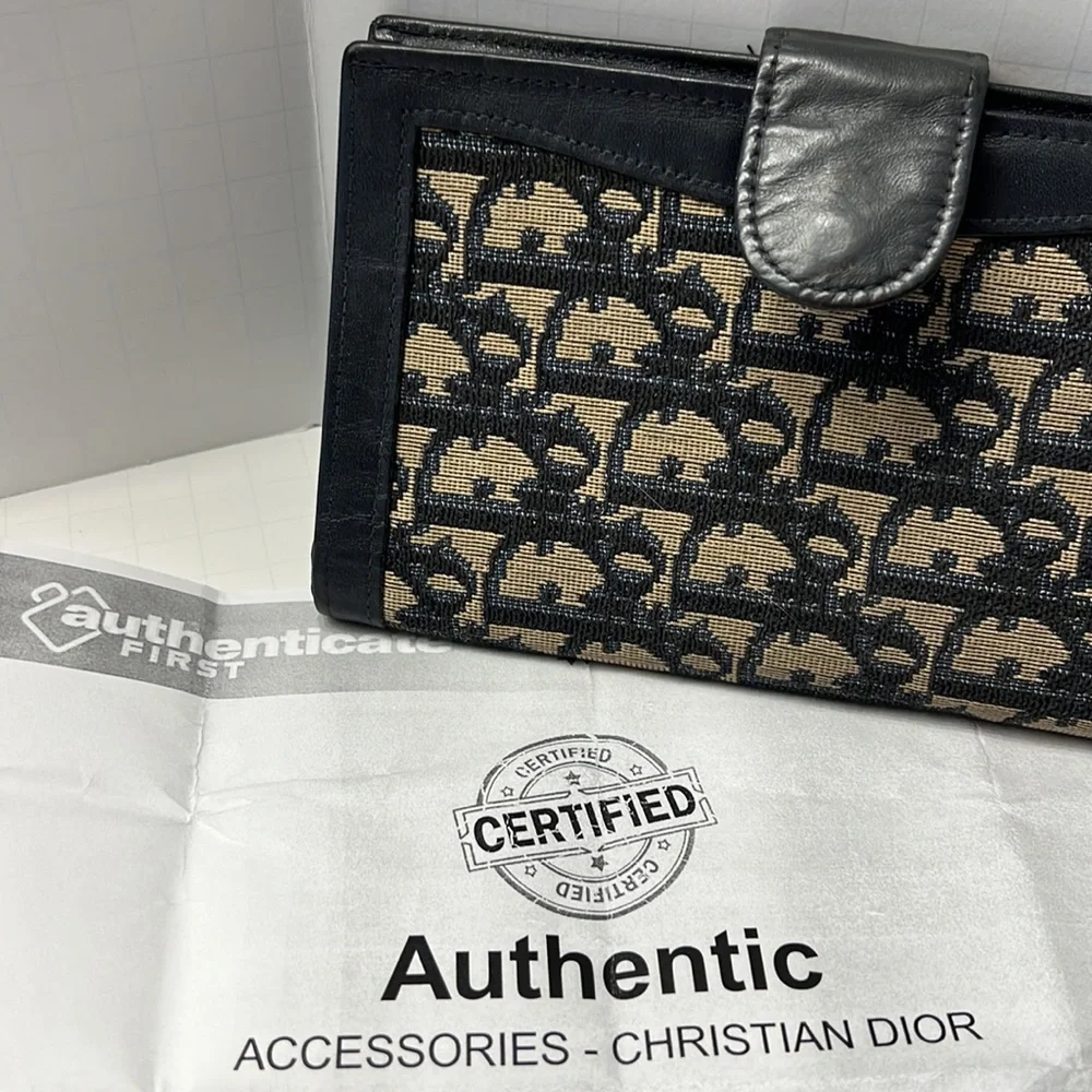 Christian Dior Vintage Oblique Trotter Wallet